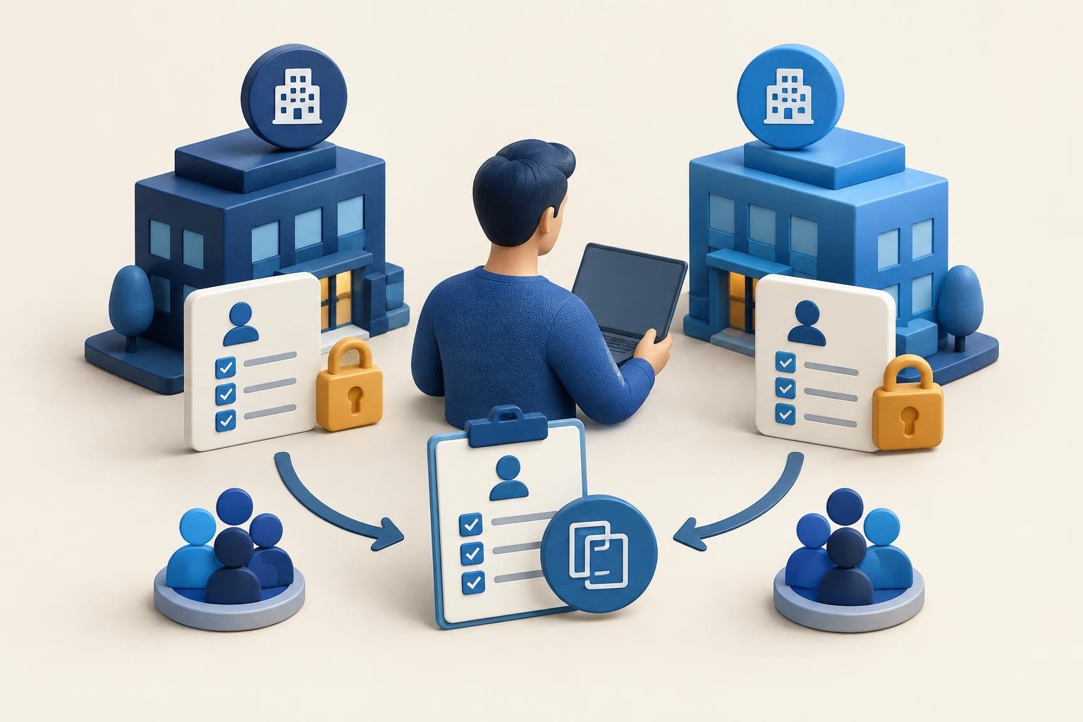 Cum acord aceleași drepturi unui utilizator pe două societăți în Nexus ERP?